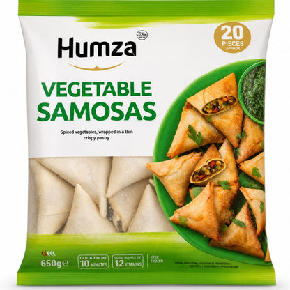 Samosas de patata y guisantes (Congelado) | Vegetable Samosa 650g/20pcs. Humza (Frozen)