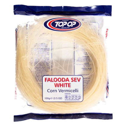 Traditional Dessert Noodles with Ice Cream | Starch Strands for Ice Cream Dessert | White Falooda 100g