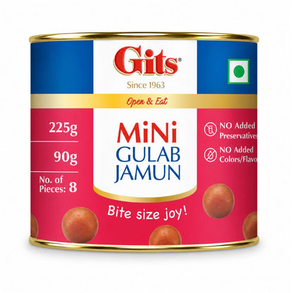 Dulce Bolas de leche frita en sirope con agua de rosas | Gulab Jamun 225g Gits