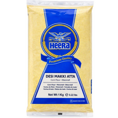 Harina de maíz | Maize Flour | Makki (Makai) Desi Atta 1kg Heera