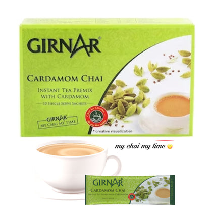 Instant Cardamom "Chai" Tea| Instant Tea Premix Cardamom Chai Girnar 140g (10pkts)