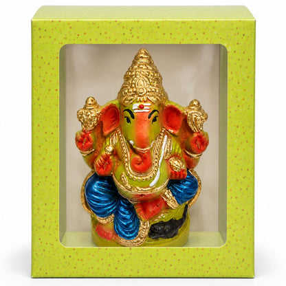 Estatua de Ganesha | Lord Ganesh (Ganapati) Eco Friendly Idol Statue for Pooja 8''inches