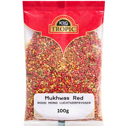 Masticable Digestivo refrescante | Mouth Freshener | Mukhwas Red (Granel/Loose) 100g KRG