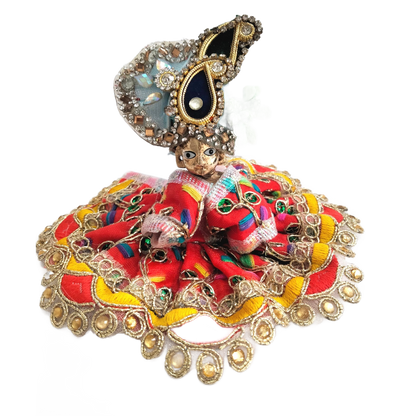 Adorno para la cabeza  | Designer Crown for god | Designer Mukut for pooja (size 0)