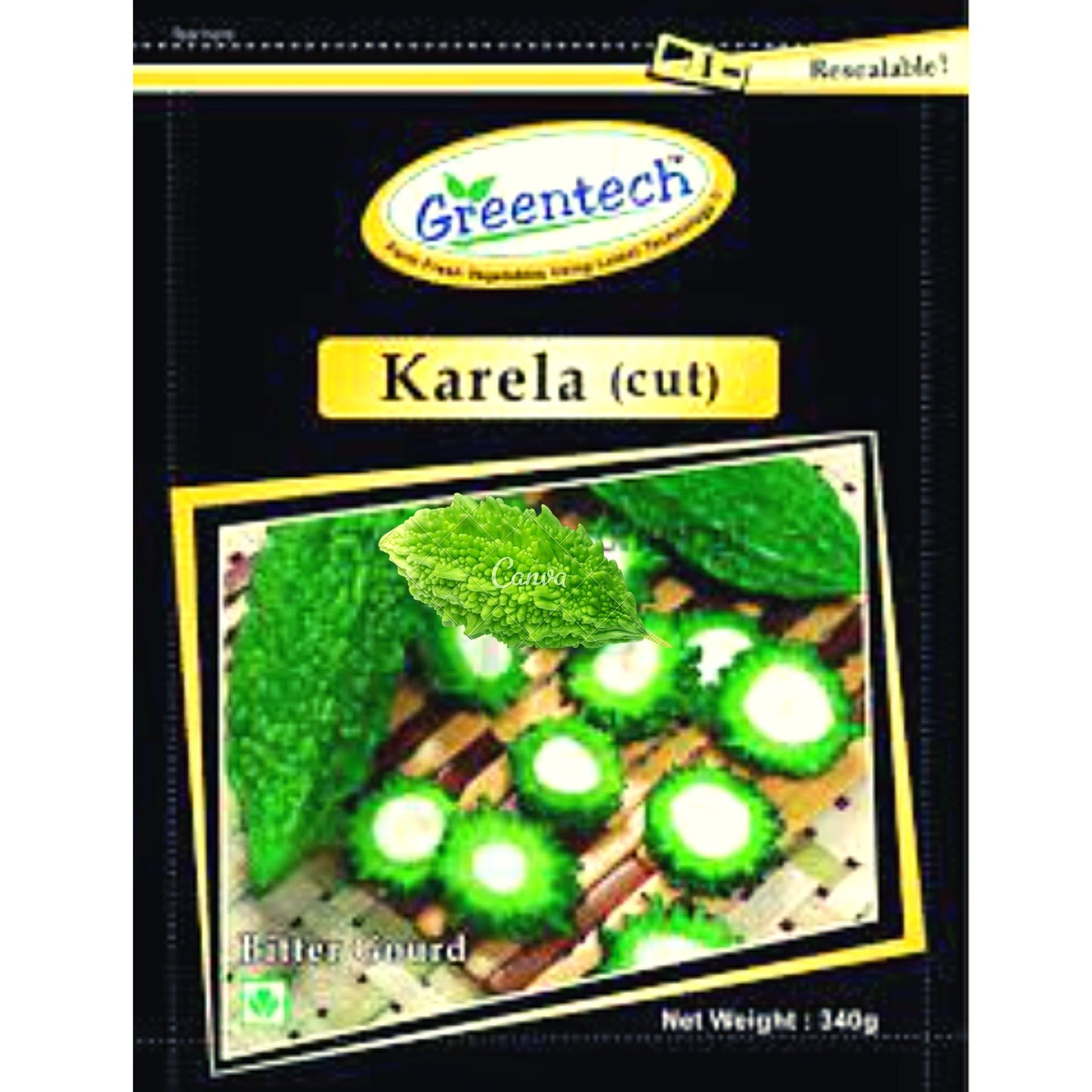 Frozen bitter melon | Bitter Gourd (Ring Cut) | Karela 340g Greentech