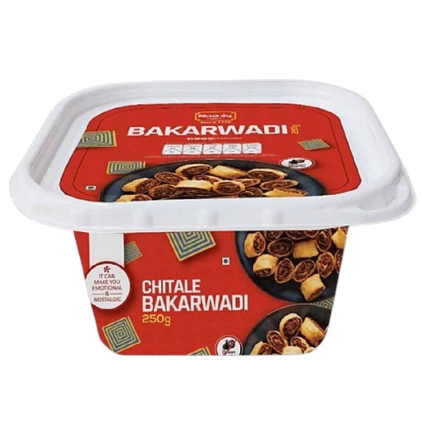 Aperitivos Bakar Wadi | Fine Flour Fried Stuffed Small Rounds | Bakar Wadi Box 250g Chitale Bandhu
