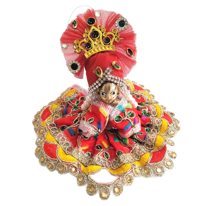 Adorno para la cabeza  | Designer Crown for god | Designer Mukut for pooja (size 0)