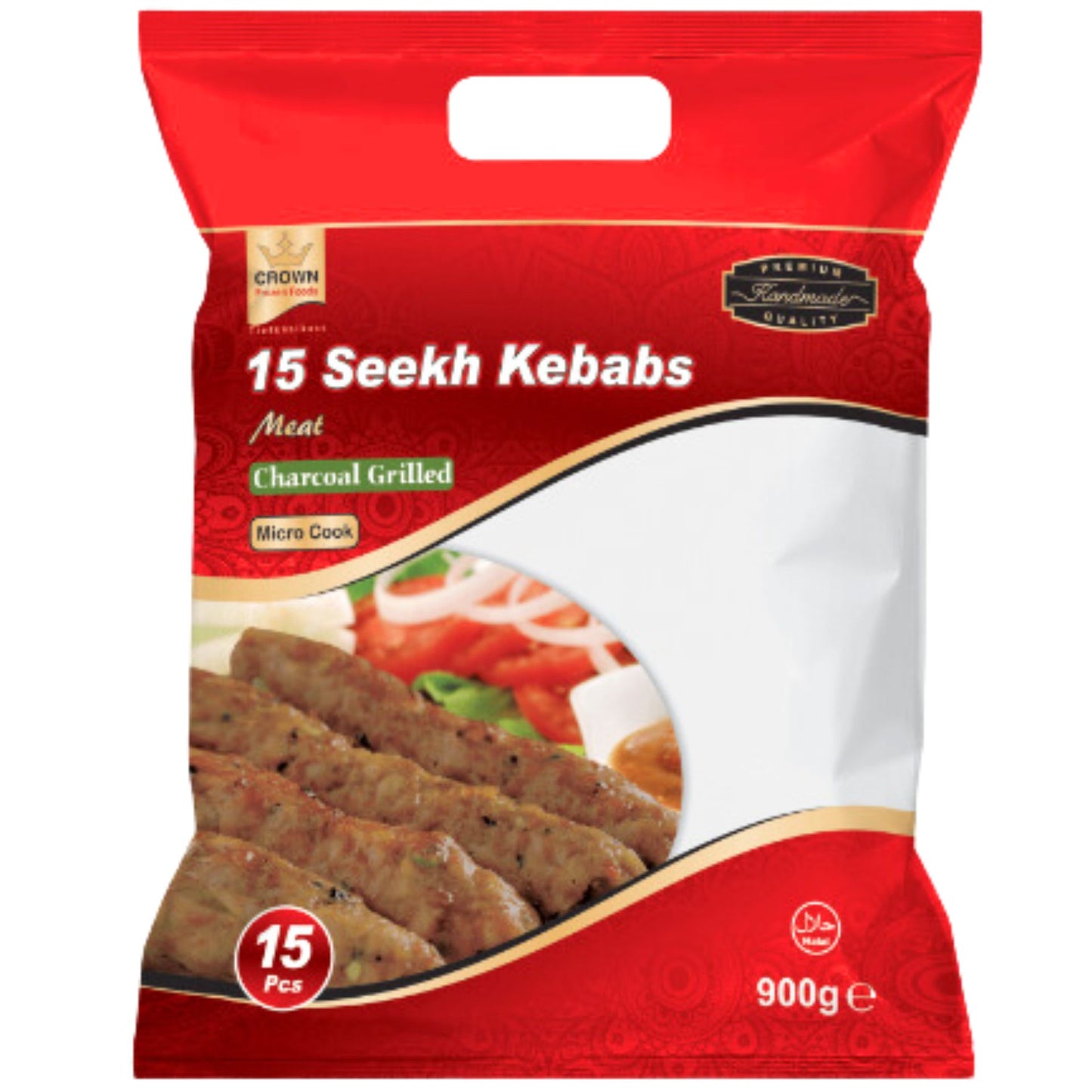 Kebab de cordero (Congelado) | Meat Seekh Kebab 900g/15pcs.Crown (Frozen)
