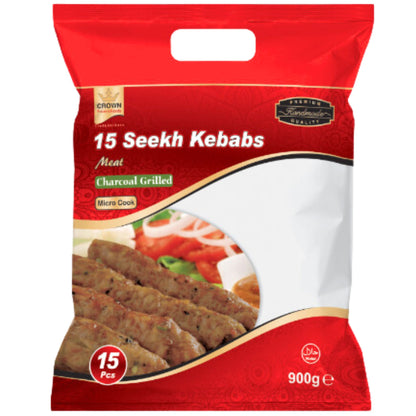 Kebab de cordero (Congelado) | Meat Seekh Kebab 900g/15pcs.Crown (Frozen)