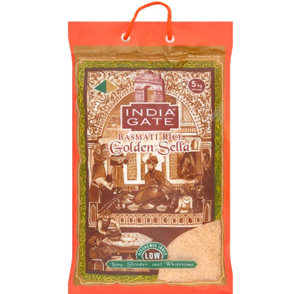 Arroz Basmati  "India Gate Golden Sella" | Sella Basmati  Rice 5kg "India Gate Golden Sella"