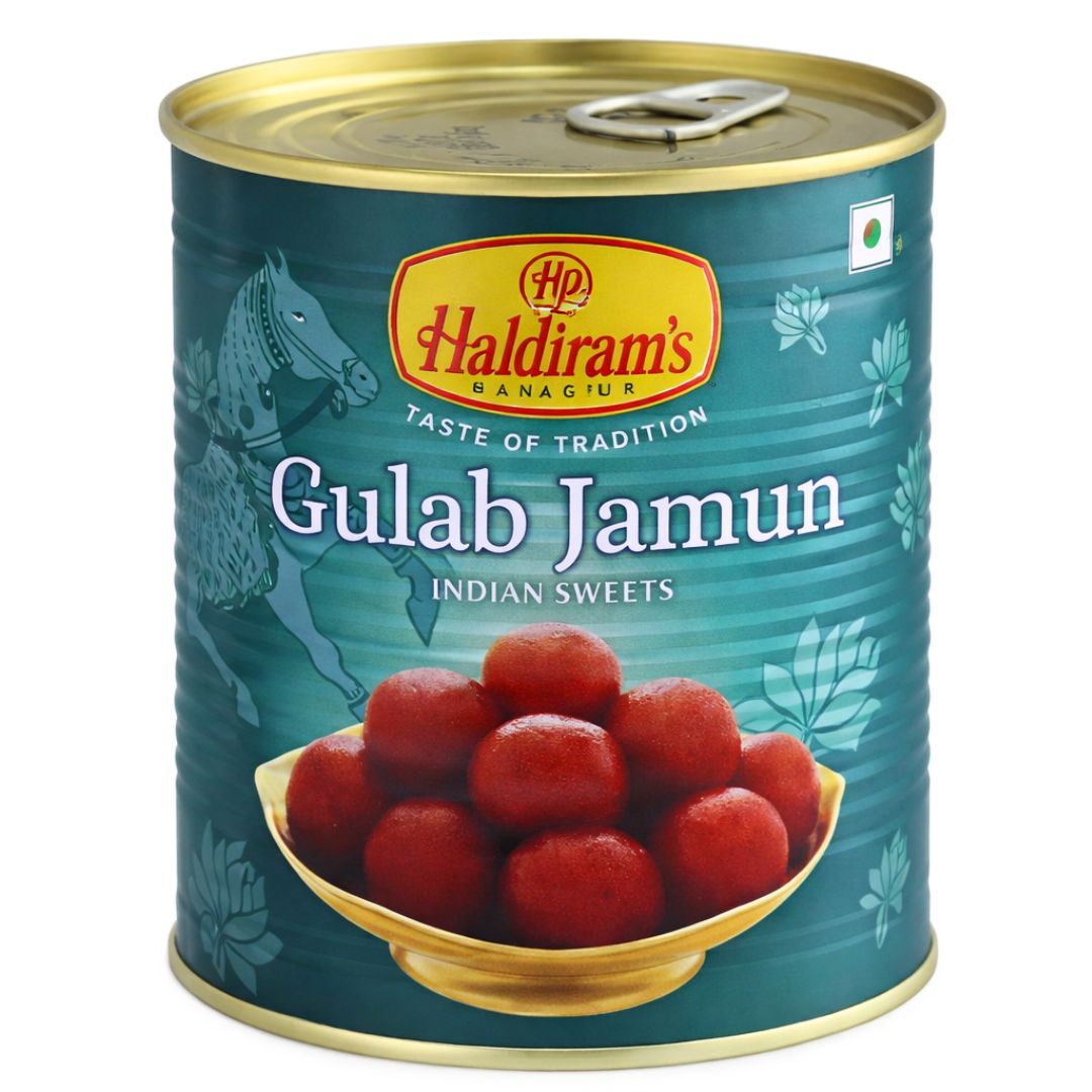 Sweet Fried Milk Balls in Syrup with Rose Water | Gulab Jamun 1kg Haldiram