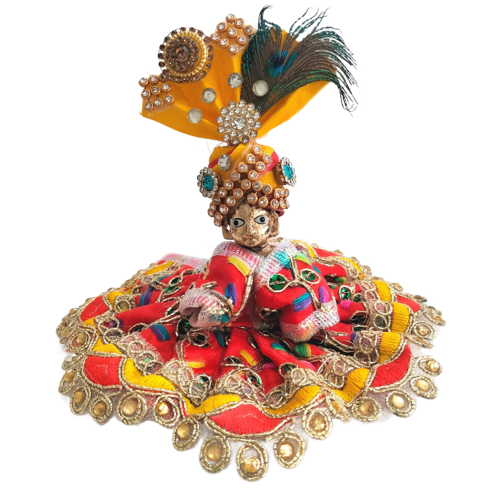 Adorno para la cabeza  | Designer Crown for god | Designer Mukut for pooja (size 0)