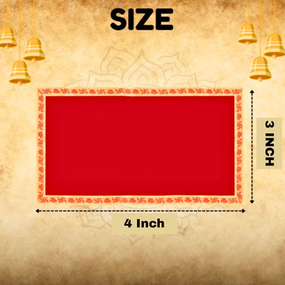 Pooja Aasan (alfombra) en terciopelo | Pooja Velvet Aasan (Pooja Mat) 3*4 inch in size