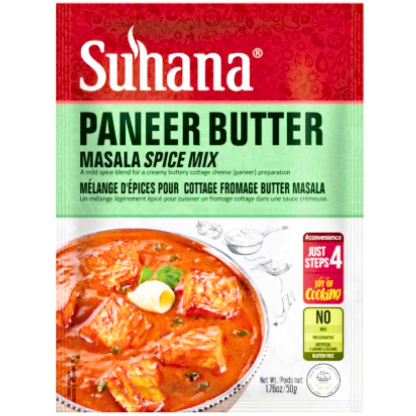 Indian Butter Cheese Mix | Paneer Butter Masala Mix 50g Suhana