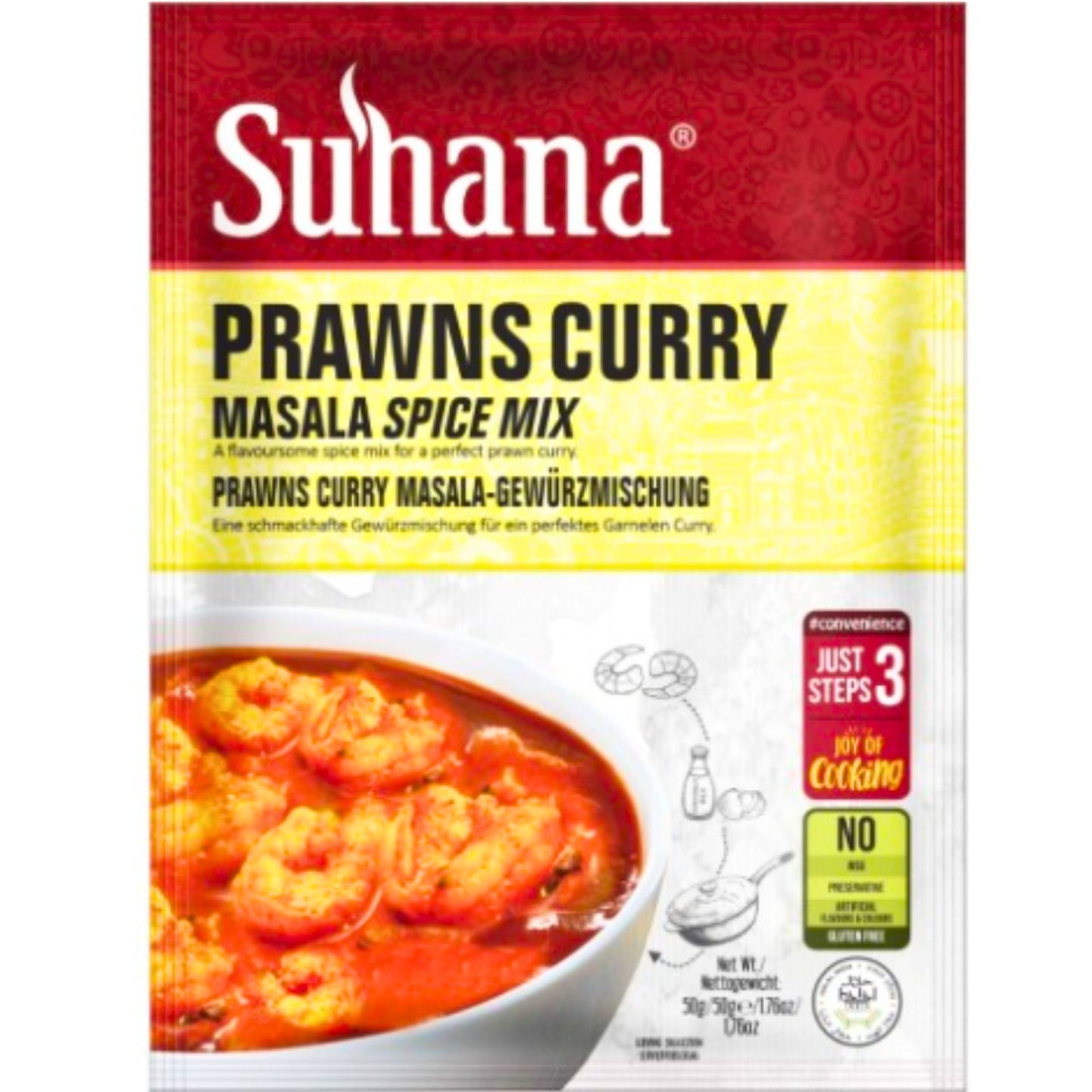 Preparado para Curry de gambas | Prawns Curry Mix 80g Suhana