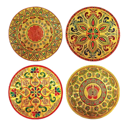 Rangoli Pattern Floor Stickers | Rangoli Pattern Floor Stickers in Golden (Floor Covering Area) 