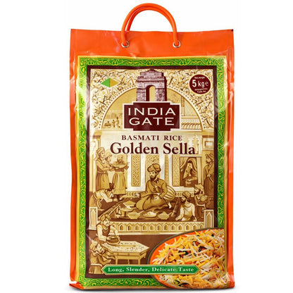 Arroz Basmati  "India Gate Golden Sella" | Sella Basmati  Rice 5kg "India Gate Golden Sella"