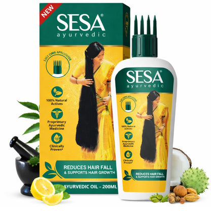Aceite capilar ayurvédico | Ayurvedic Hair Oil with 18 Herbs & 6 Essential Oil 200ml SESA