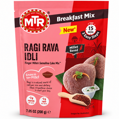 Preparado para Ragi Rava Idli | Ragi Rava Idli Mix 200g MTR