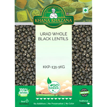 Frijol negro (Vigna mungo) | Whole Urid Beans 1kg Khana Khazana