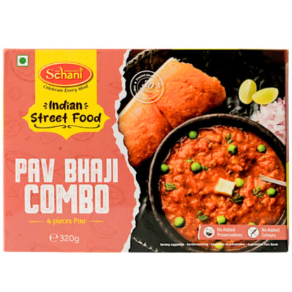 Combo de Pav Bhaji (Congelado) | Pav Bhaji Combo 320g (4pcs.of Pav) Schani (Frozen)