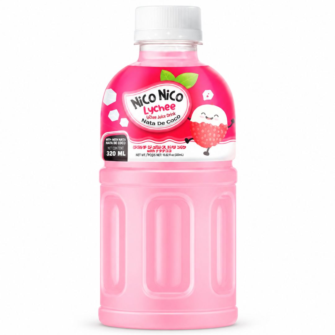 Bebida de sabores frutales | Lychee Flavored Drink 320ml Nico Nico