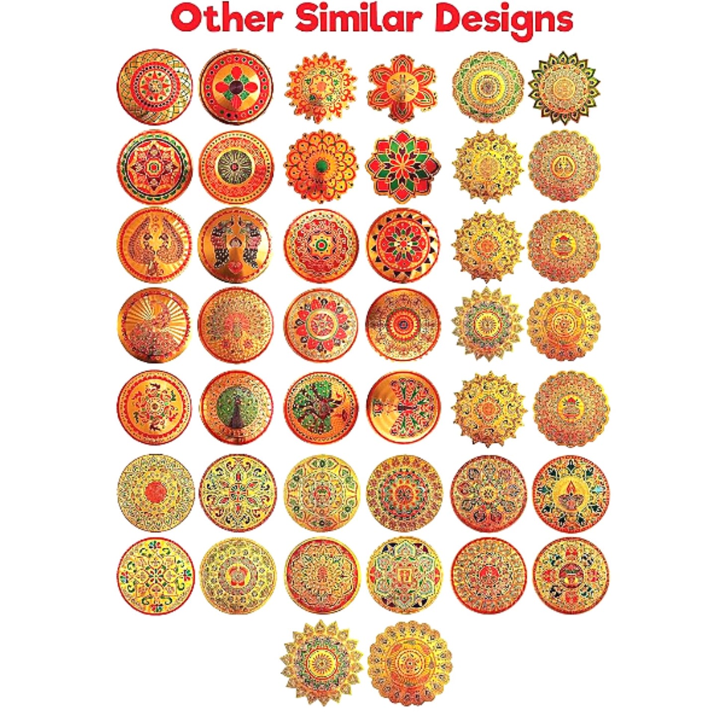Rangoli Pattern Floor Stickers | Rangoli Pattern Floor Stickers in Golden (Floor Covering Area) 