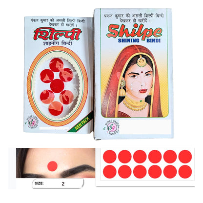 Red Bindi | Velvet Sticker Kumkum | Bindi Red in color Size-2 Shilpi