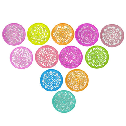 Kit de Fabricación de Rangoli | Rangoli Making (Stencil) Plastic Kit (1 Piece, Ready to Draw) 8inches