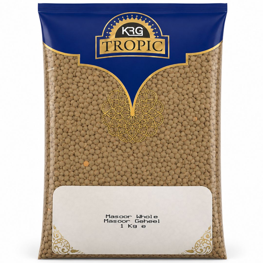 Lentejas Marrones | Brown Lentils | Masoor Whole 1kg KRG