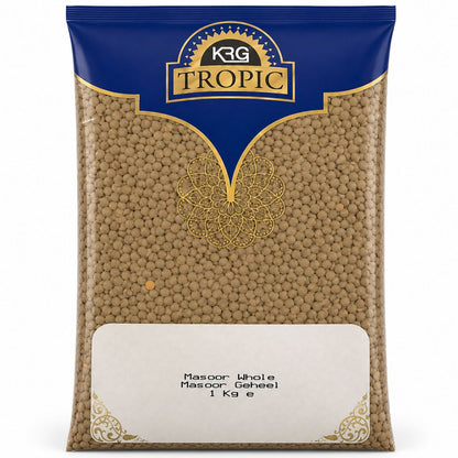 Lentejas Marrones | Brown Lentils | Masoor Whole 1kg KRG