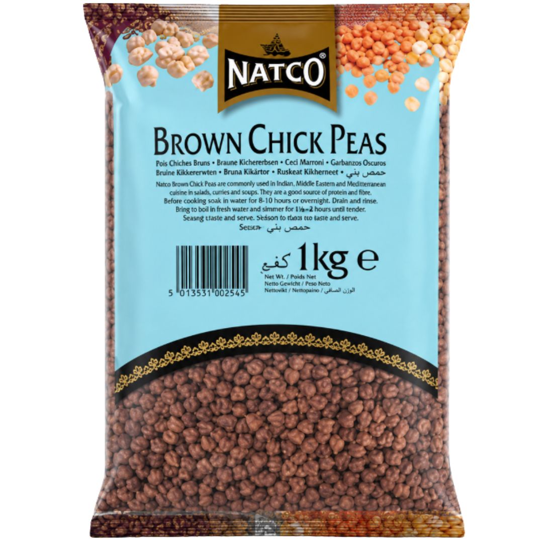 Garbanzos Negros | Brown Chickpeas | Kala Chana 1kg Natco