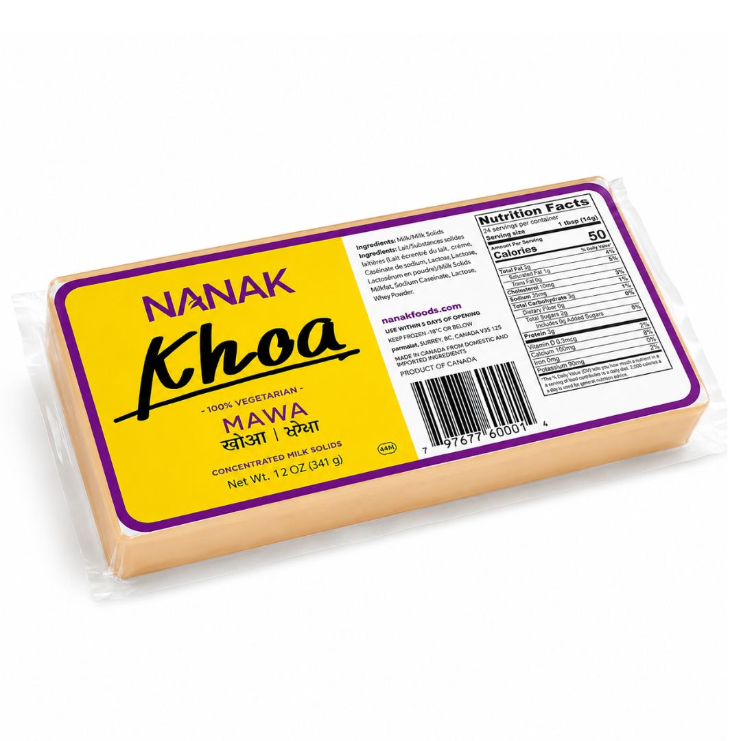 Sólidos de leche concentrados bloque (Congelado) | Concentrated Milk Solids|  Khoa (Mawa) 341g Nanak (Frozen)