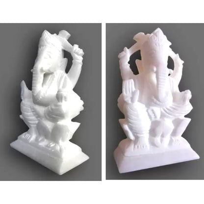 Estatuas del Señor Ganesha (ídolo) en mármol blanco  | Lord Ganesha (Ganapati) Statues in White Marble (Idol)