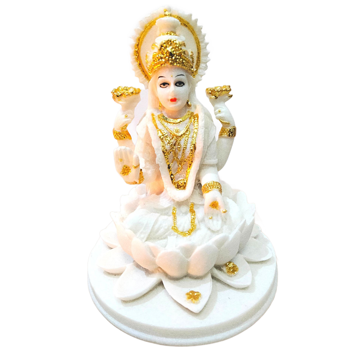 Estatuas del Señora Laxmi (ídolo) en mármol blanco | Lord Laxmi Statue in White Marble (Idol)