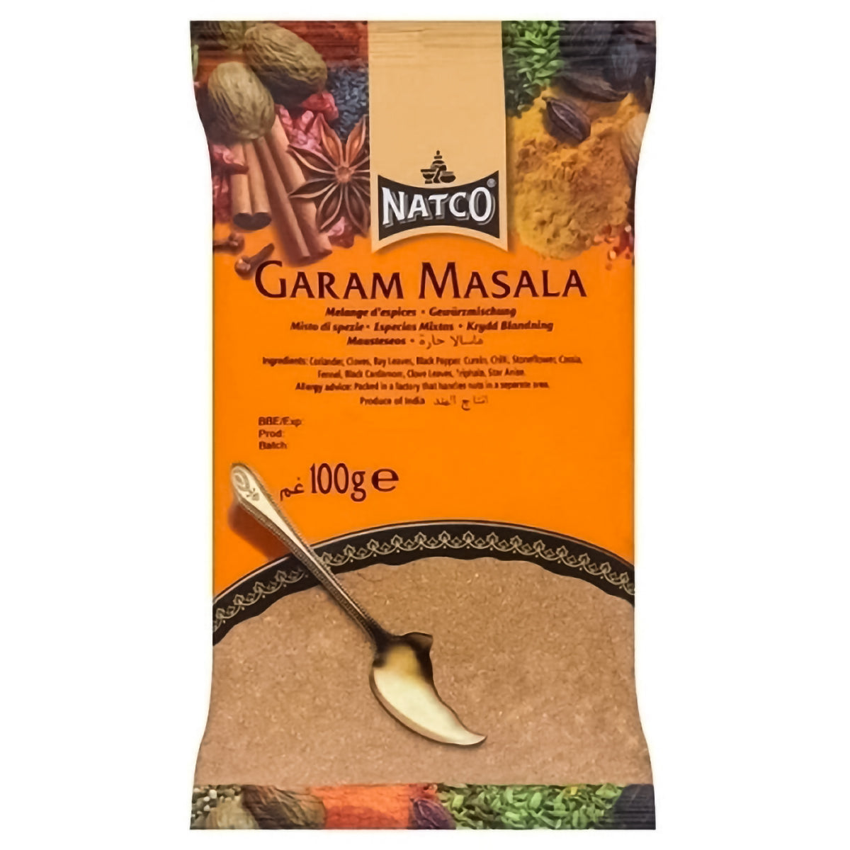 Mezcla de especias "Garam Masala" en polvo | Garam Masala powder 100g Natco