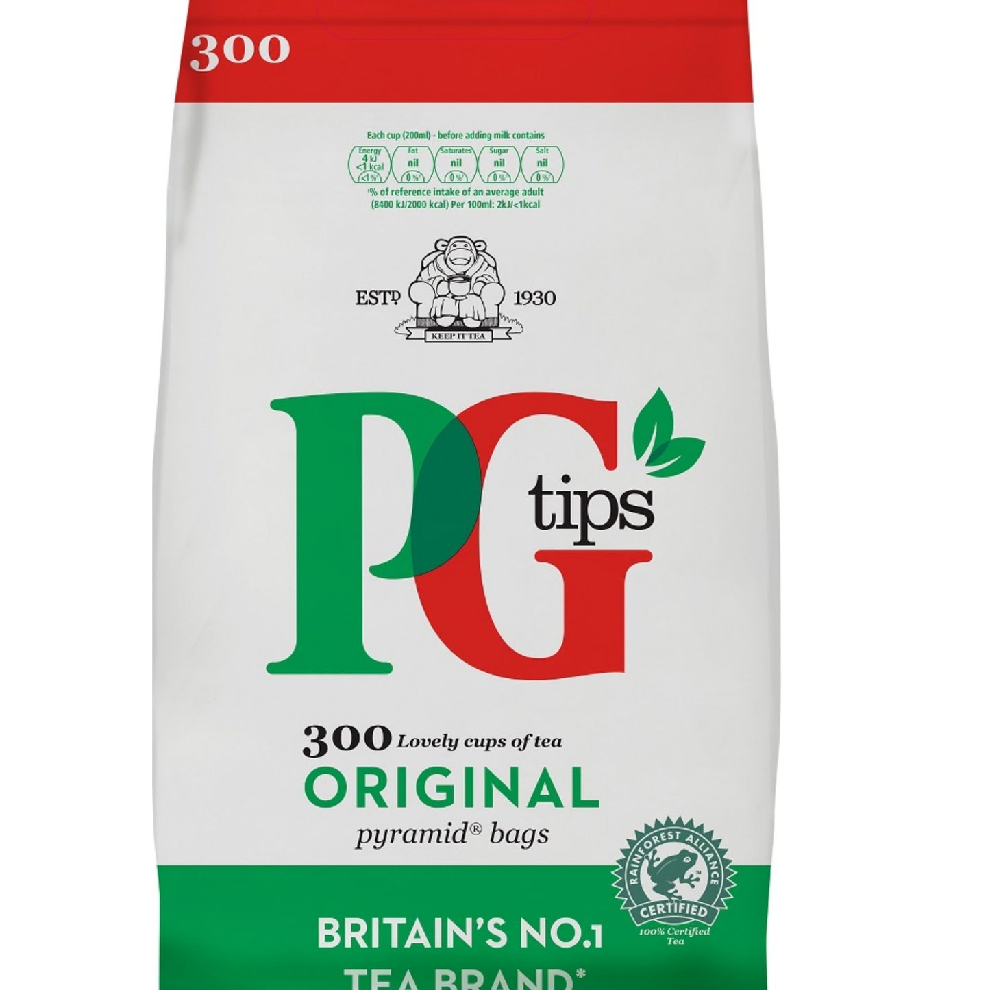 Te negro en bolsitas | Black Tea bags 300 bags PG Tips