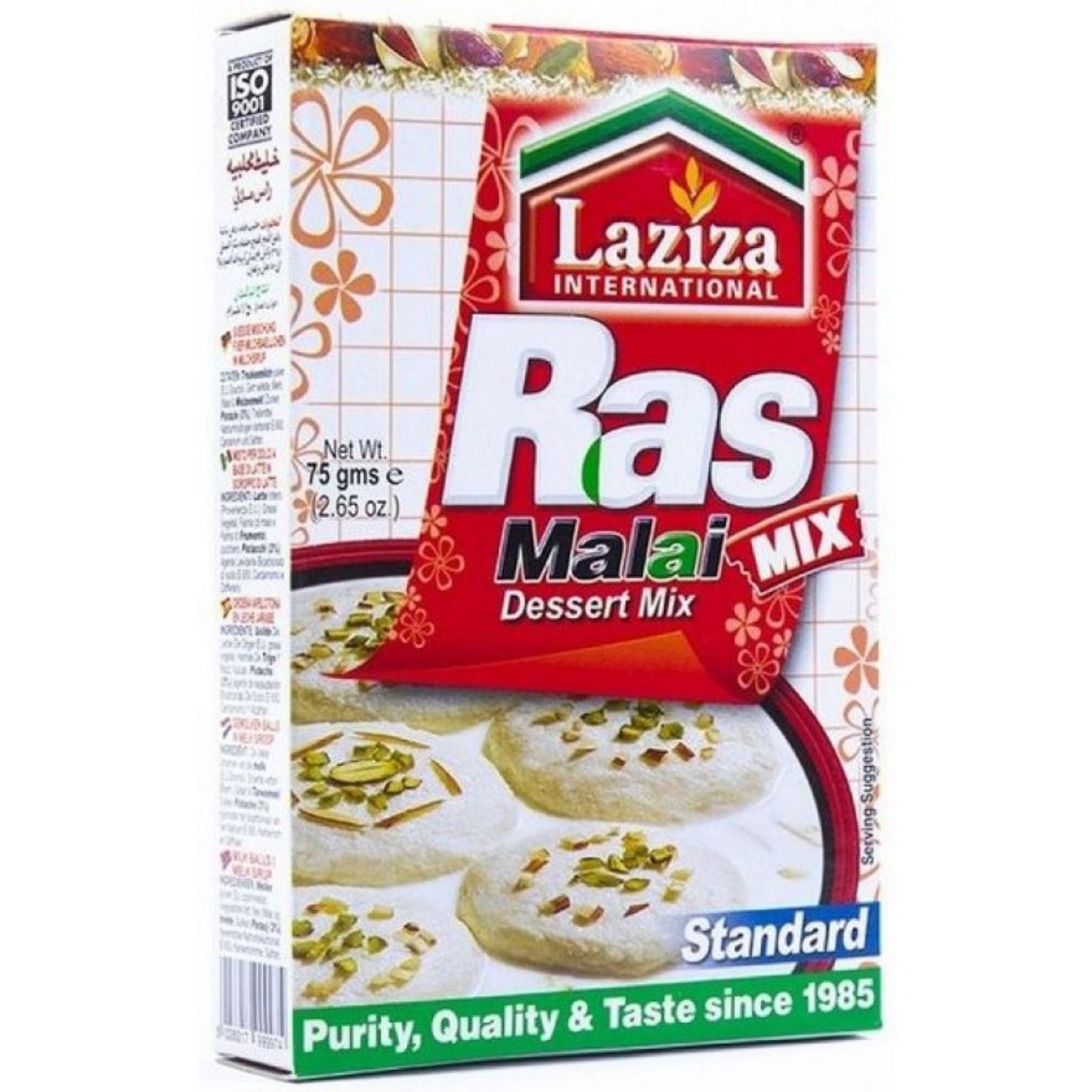 Preparado para postre de pastelillos esponjosos de leche | Rasmalai Mix Standard 75g Laziza