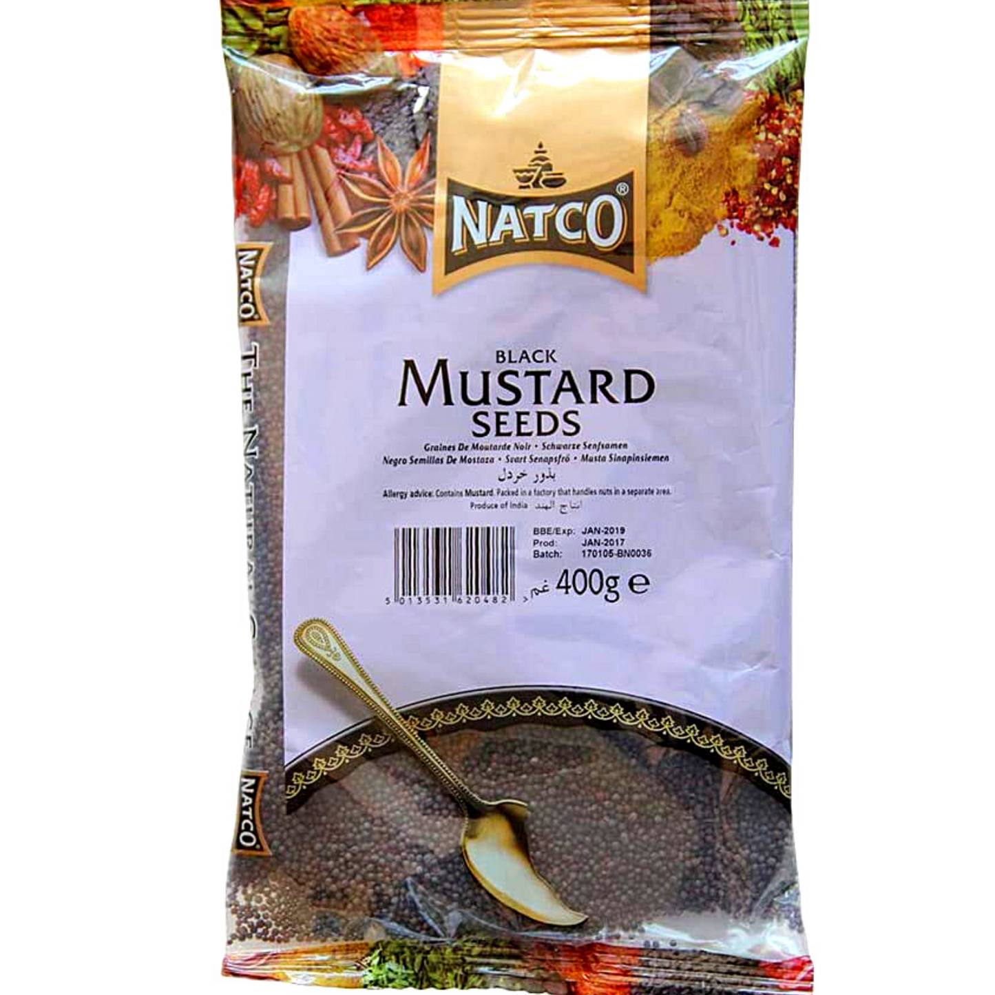Semillas de Mostaza Negro | Black Mustard Seeds 400g Natco