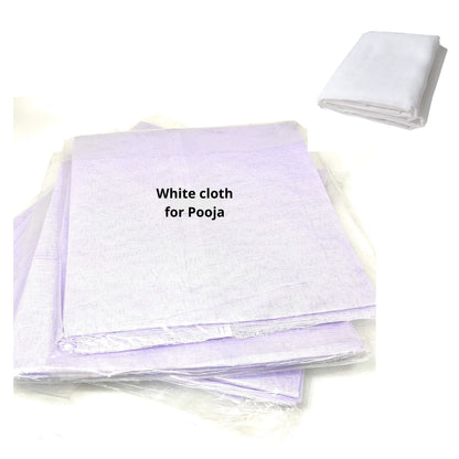 Paño (blanca) para Pooja | White Cloth for Pooja 1.25meter