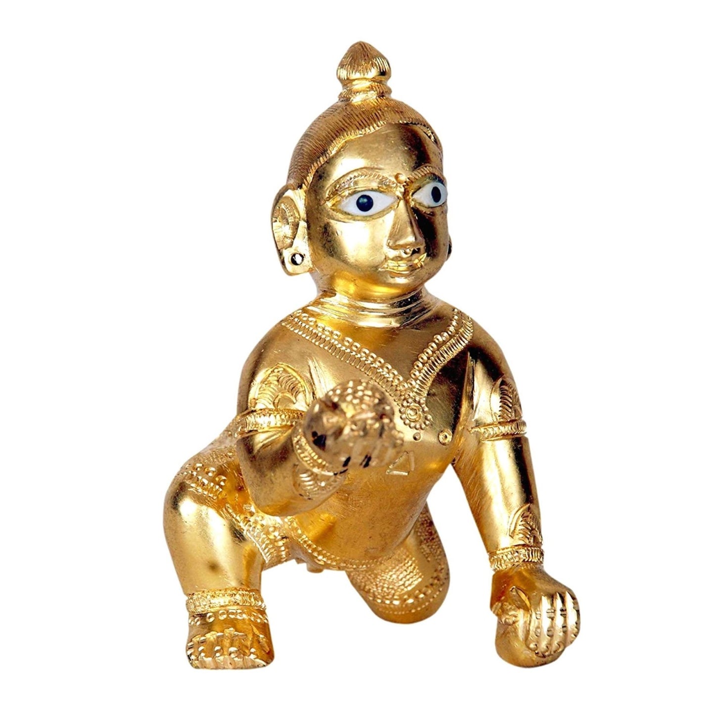 Laddu Gopal (Krishna) Bronze Statue | Laddu Gopal (Krishna) Brass Statue/Pital Murti (Size 0 - 90g)