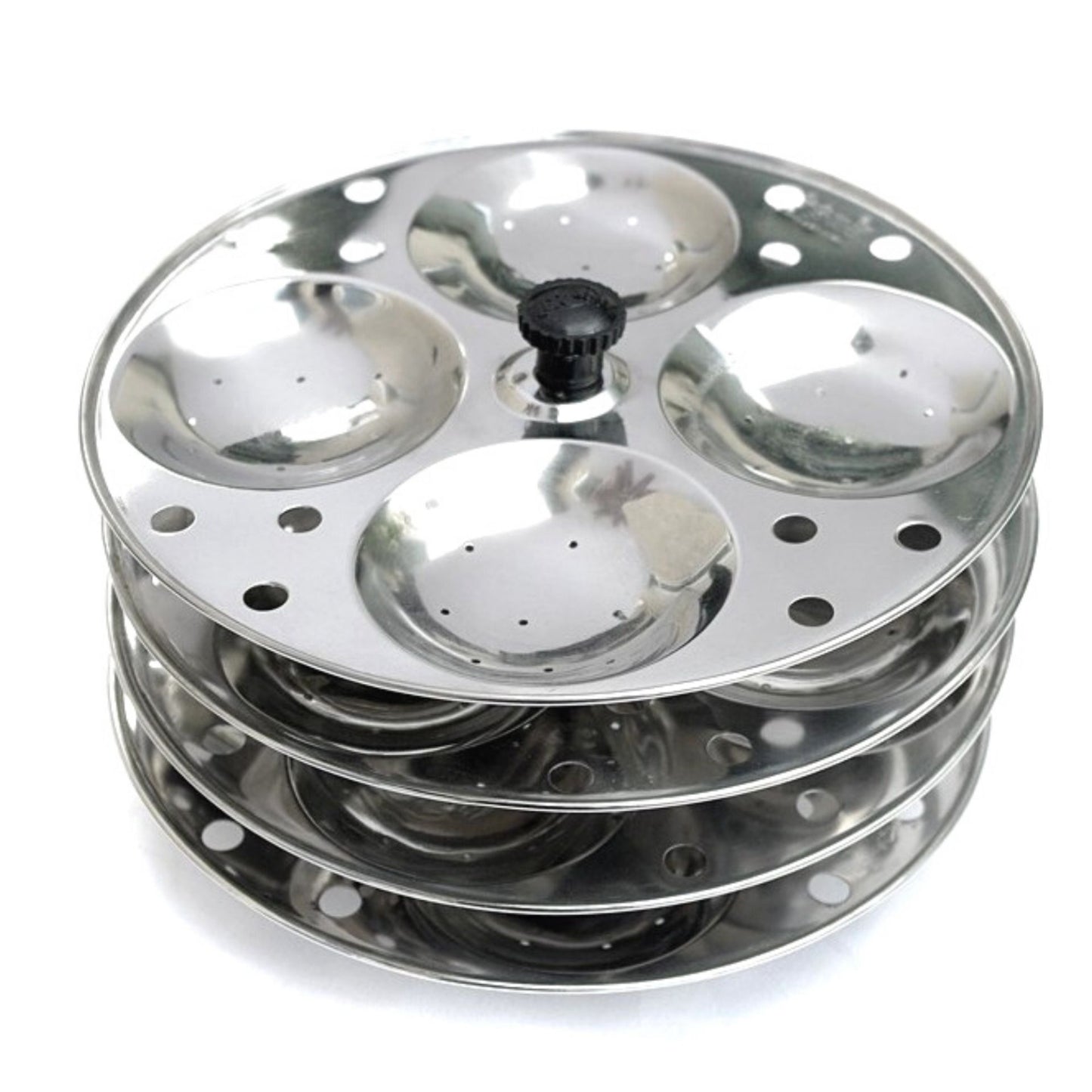 Idli Fabricante (Soporte) en acero inoxidable - 4 Platos| Idli Maker (Stand) in stainless steel - 4 Plates