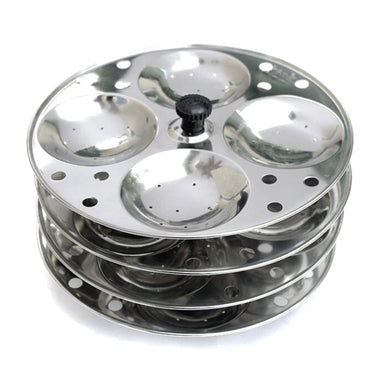 Idli Fabricante (Soporte) en acero inoxidable - 4 Platos| Idli Maker (Stand) in stainless steel - 4 Plates