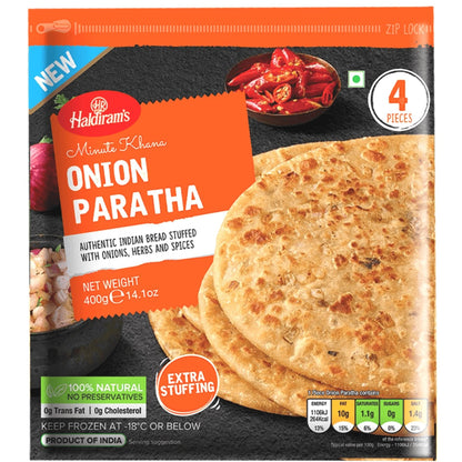 Onion-Stuffed Bread with Spices | Onion Paratha 400g/4 pcs. Haldiram's