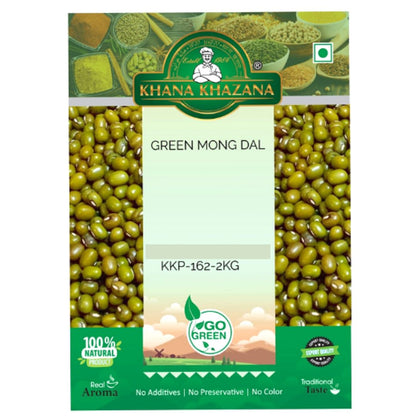 Green Mungo Beans (Vigna radiata) | Whole Green Mung 2kg Khana Khazana