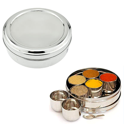 Organizador de especias | Indian Masala dabba | Spices organizer with Opeque lid