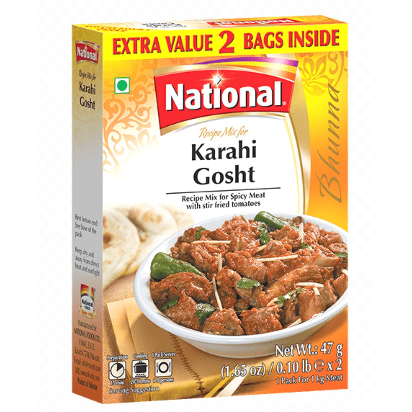 Especias para Guiso tradicional de Carne | Karahi Gosht Masala 100g National