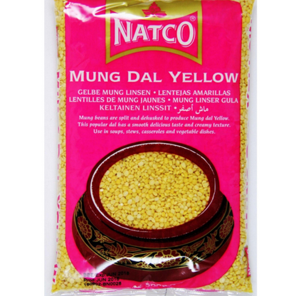 Judias Mungo partidas y peladas  (Vigna radiata) | Mung dal Yellow 2kg Natco