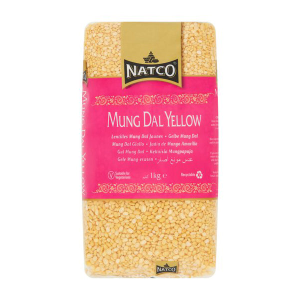 Judias Mungo partidas y peladas  (Vigna radiata) | Mung dal Yellow 1kg Natco