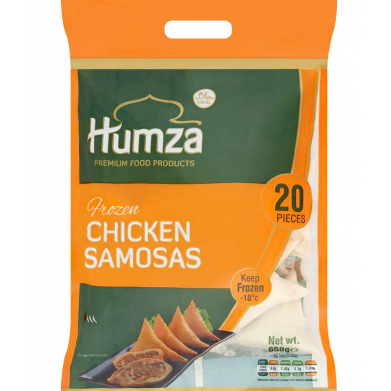 Samosa de pollo (Congelado) | Chicken Samosa 650g/20pcs. Humza (Frozen)